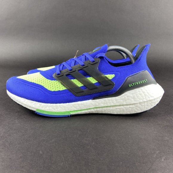 Adidas Men\'s Ultraboost 21 Sonic Ink Black Screaming Green Shoes S23873 Sz 11.5 main image 4